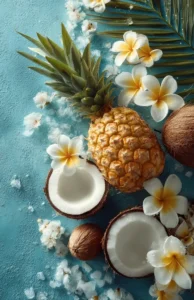 Fresh Pineapple with Coconuts